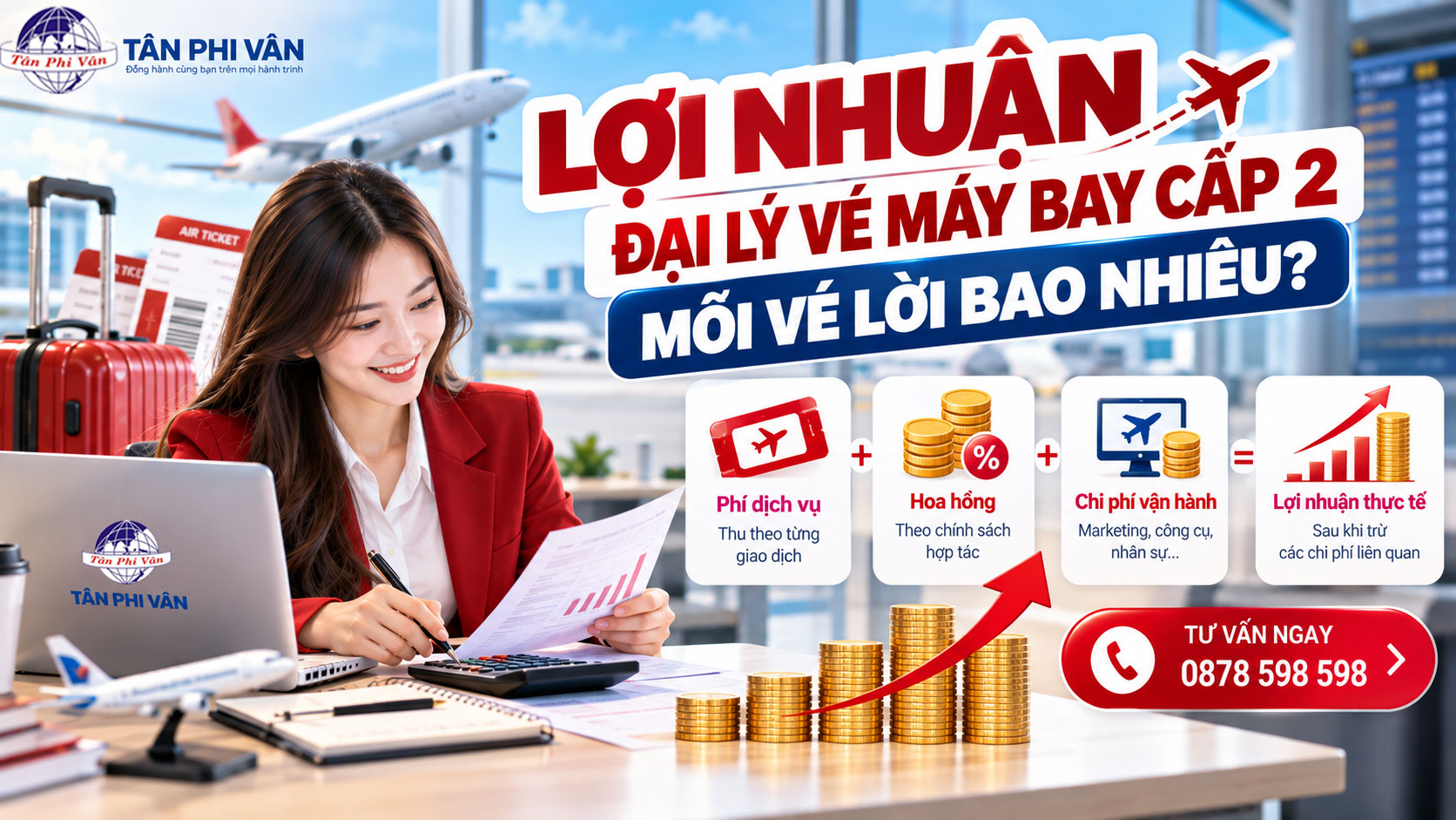 Lợi Nhuận Đại Lý Vé Máy Bay Cấp 2 1 Lợi nhuận đại lý vé máy bay cấp 2 và cách tính thu nhập thực tế