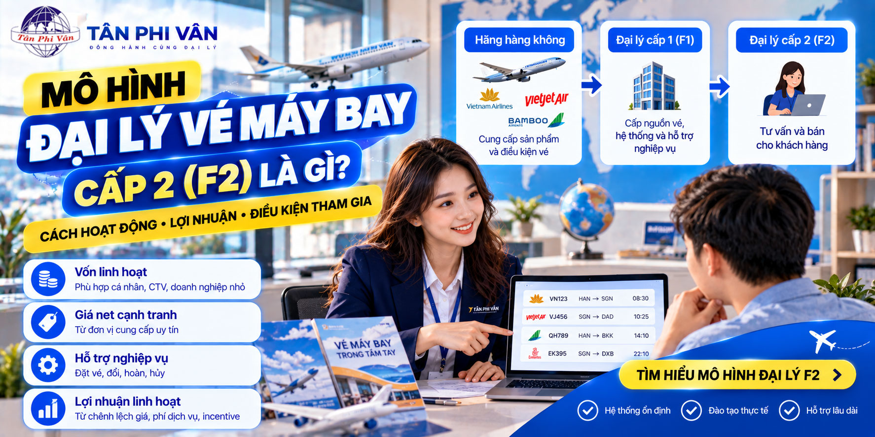 làm đại lý vé máy bay cấp 2